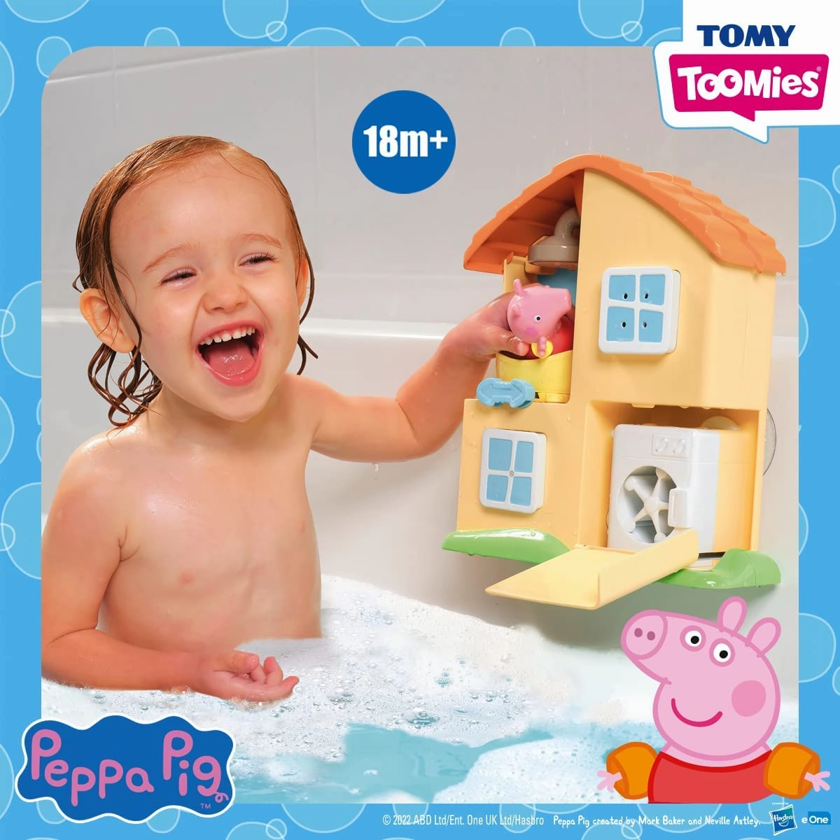 Peppa Pig Toys TOMY Toomies E73415 Peppas House Bath Playset Peppa Pig Toy Window Sprinklers &
