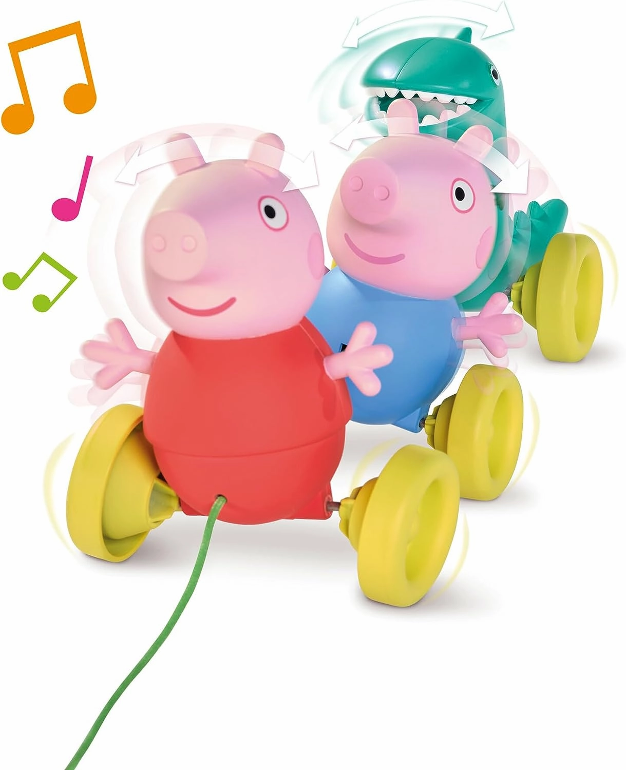 Peppa Pig Toys TOMY Toomies Pull Along Peppa (E73527) - Wibble Wobble Action Peppa Pig