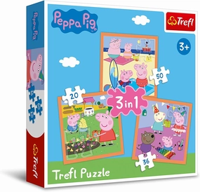 Peppa Pig Toys Trefl 916 34852 EA 3 in 1 Peppa Pig, red