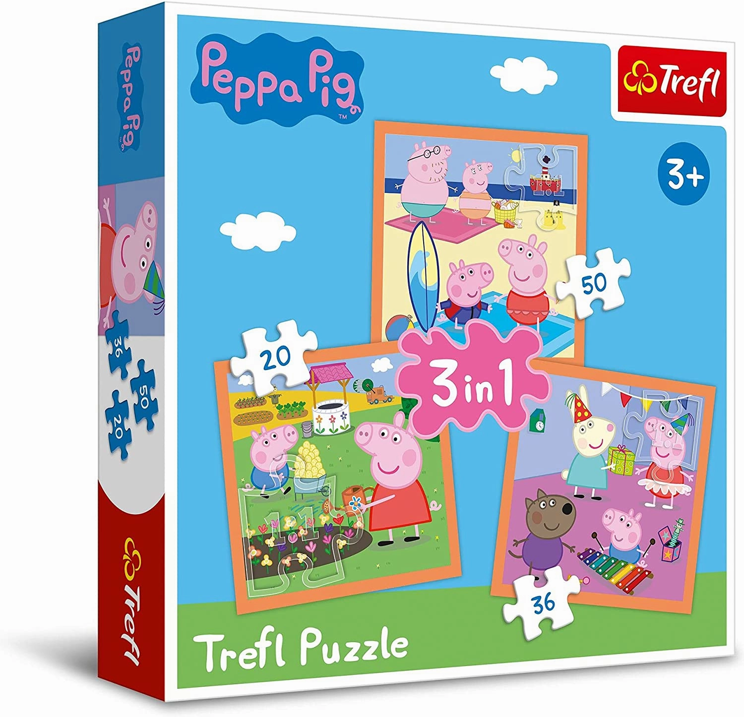 Peppa Pig Toys Trefl 916 34852 EA 3 in 1 Peppa Pig, red