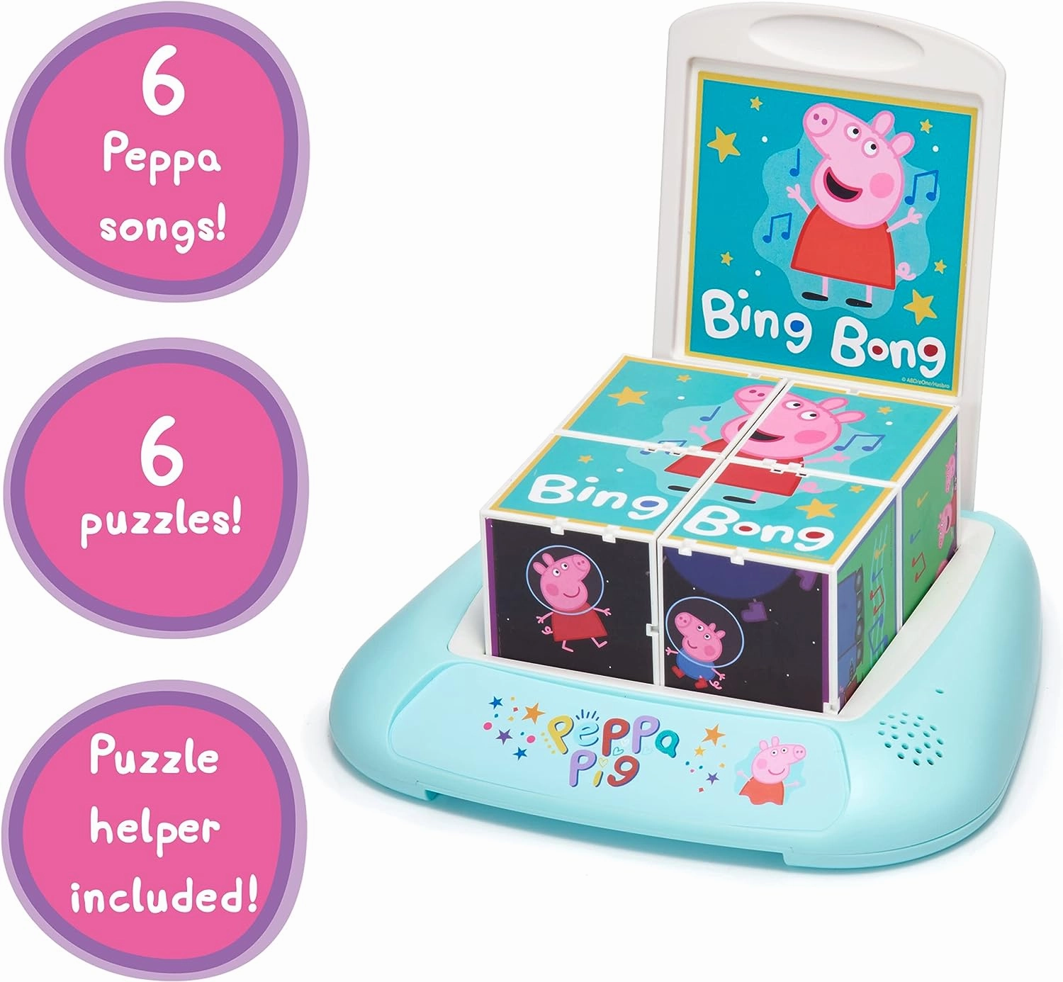 Peppa Pig Toys WOW! STUFF Peppa Pig Musical Puzzle Blocks | Pre-School Learning Toy That Plays