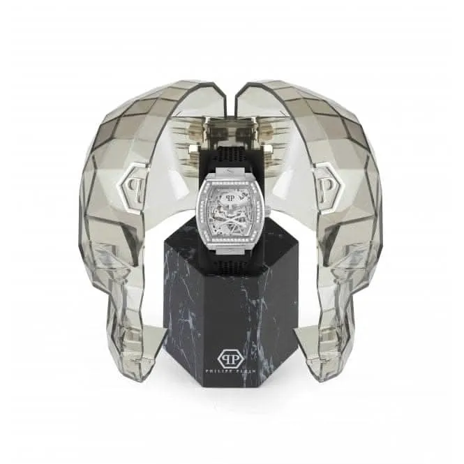 Philipp Plein Montre Squelette Noire Haute Conique pour Homme PWBAA1323