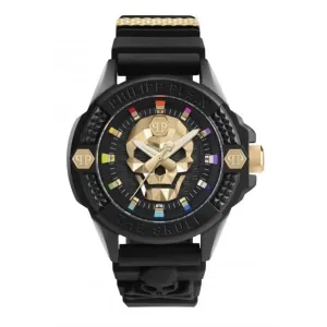 Philipp Plein Gents High-Conic La Montre Écocéramique Noire à Crâne PWUBA0223