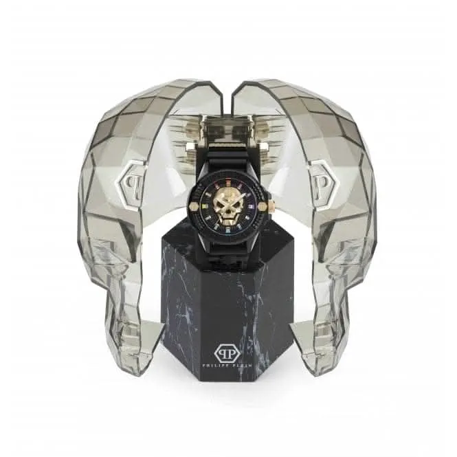 Philipp Plein Gents High-Conic La Montre Écocéramique Noire à Crâne PWUBA0223
