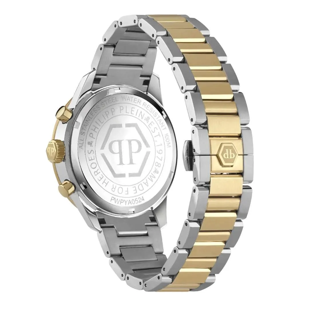 Philipp Plein Gents Hyper-Sport Pleinmeter Montre Argent Or PWPYA0524