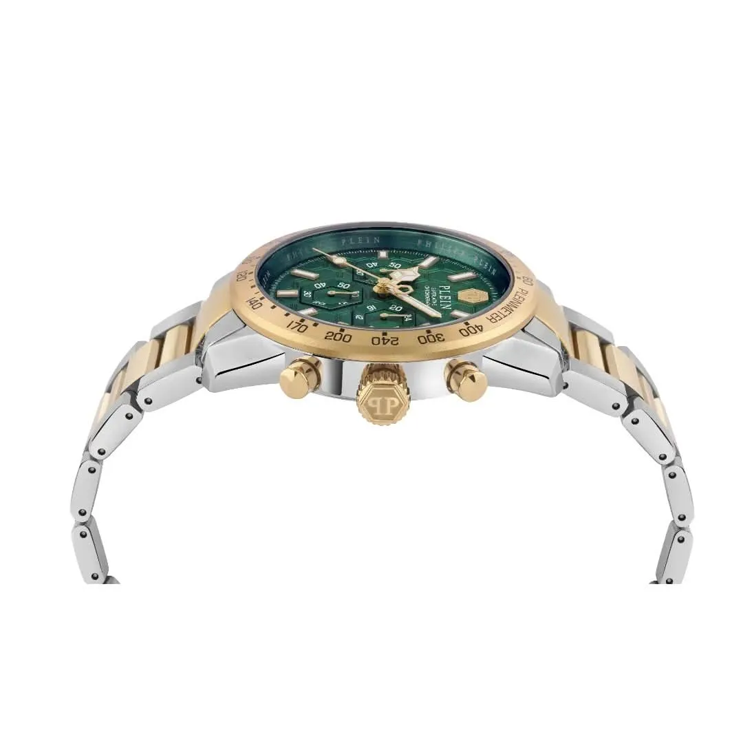 Philipp Plein Gents Hyper-Sport Pleinmeter Montre Argent Or PWPYA0524