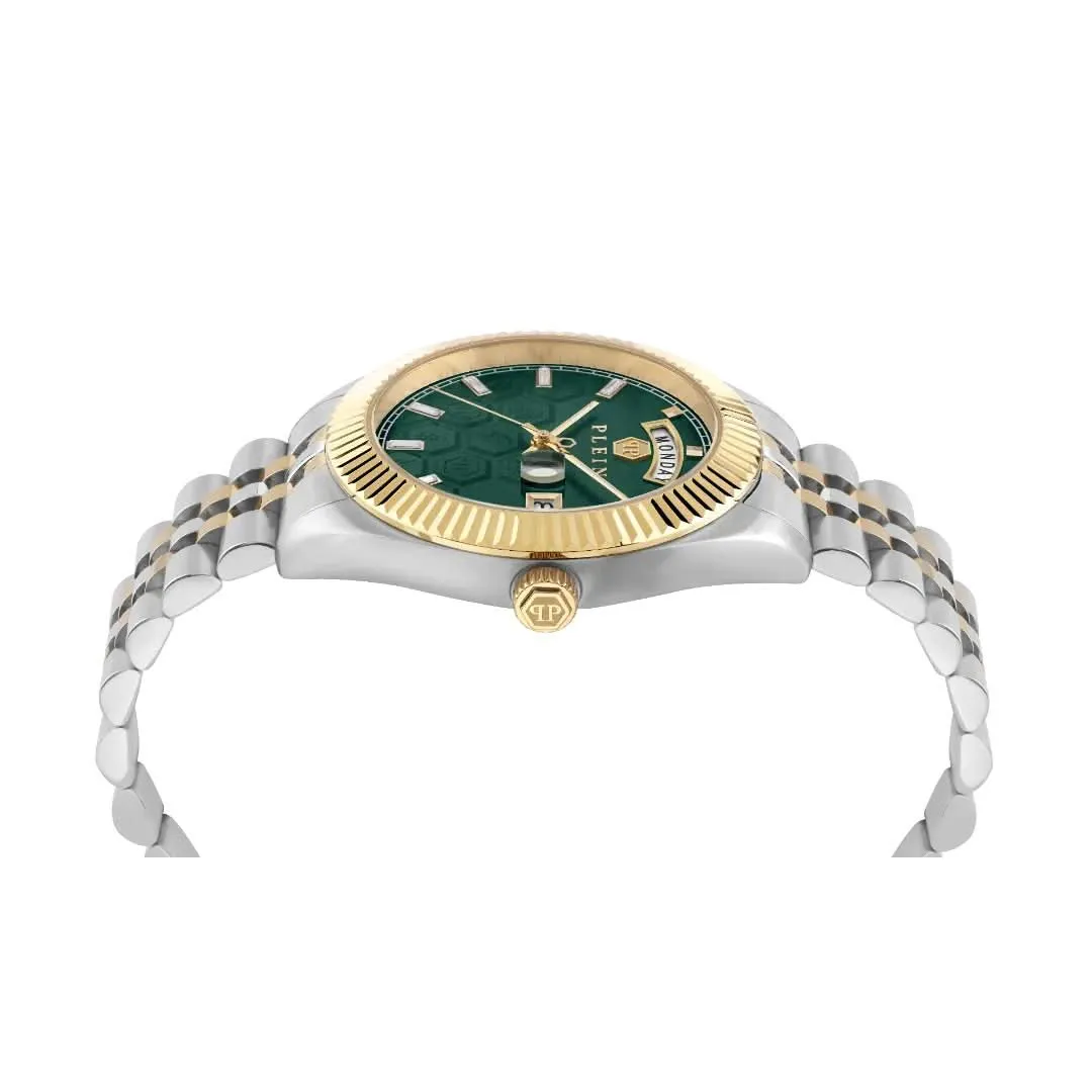 Philipp Plein Montre Homme Rock Couture Date Superlative Argent Or PWPVA0424