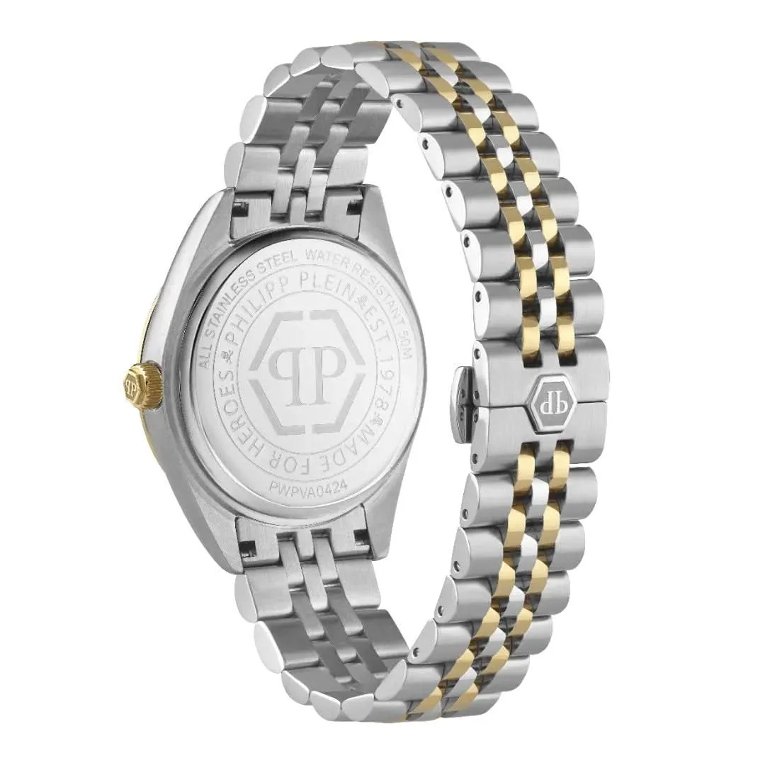 Philipp Plein Montre Homme Rock Couture Date Superlative Argent Or PWPVA0424