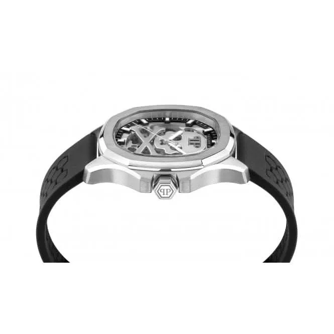 Philipp Plein Montre Squelette Spectre Argent pour Homme PWRAA0123