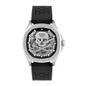 Philipp Plein Montre Squelette Spectre Argent pour Homme PWRAA0123