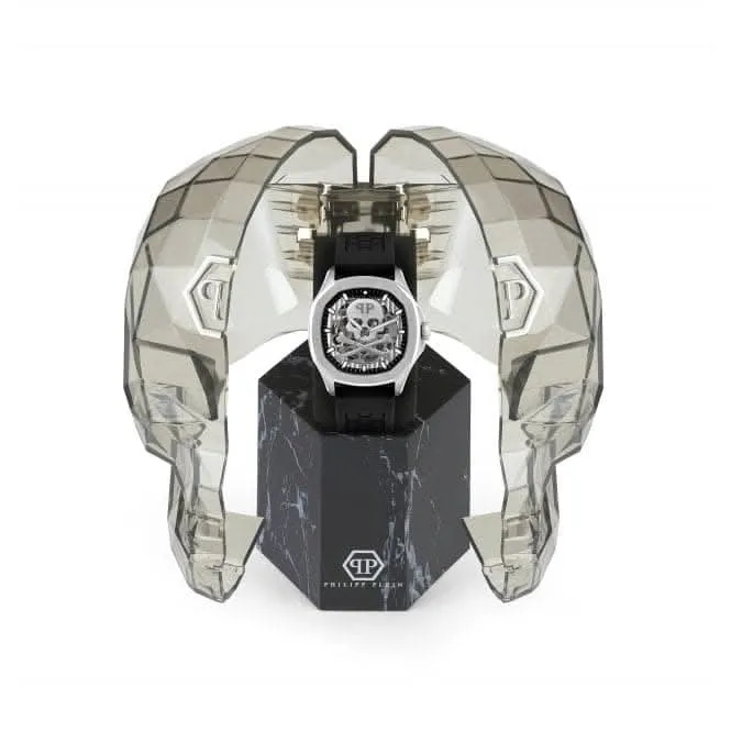 Philipp Plein Montre Squelette Spectre Argent pour Homme PWRAA0123