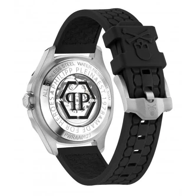 Philipp Plein Montre Squelette Spectre Argent pour Homme PWRAA0123