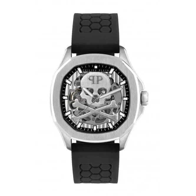 Philipp Plein Montre Squelette Spectre Argent pour Homme PWRAA0123