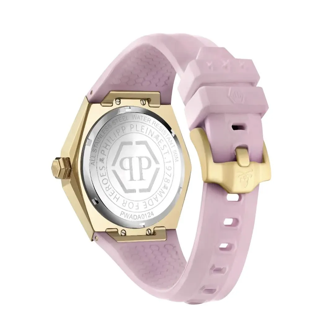 Philipp Plein Montre Femme High-Conic $Kull Spikes Rose PWADA0124