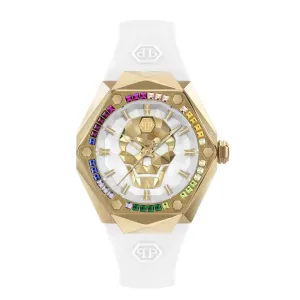 Montre Philipp Plein Ladies High-Conic $Kull Spikes Blanc PWADA0324