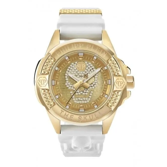 Philipp Plein Unisexe Montre Blanche Haute-Conique The $Kull PWAAA1221