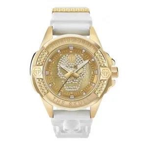 Philipp Plein Unisexe Montre Blanche Haute-Conique The $Kull PWAAA1221