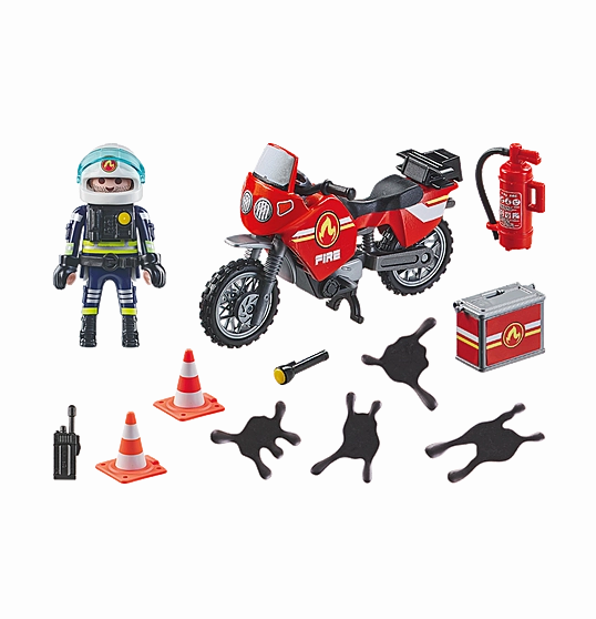 Playmobil Toys Action Heroes - Fire Engine at the Scene of an Accident 71466