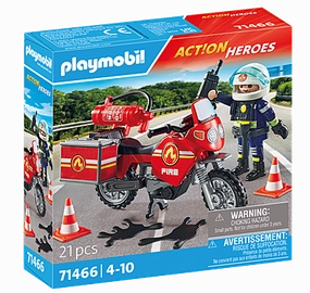 Playmobil Toys Action Heroes - Fire Engine at the Scene of an Accident 71466