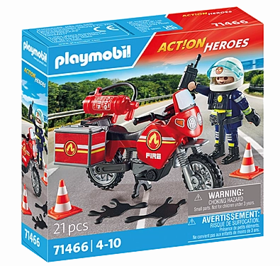 Playmobil Toys Action Heroes - Fire Engine at the Scene of an Accident 71466