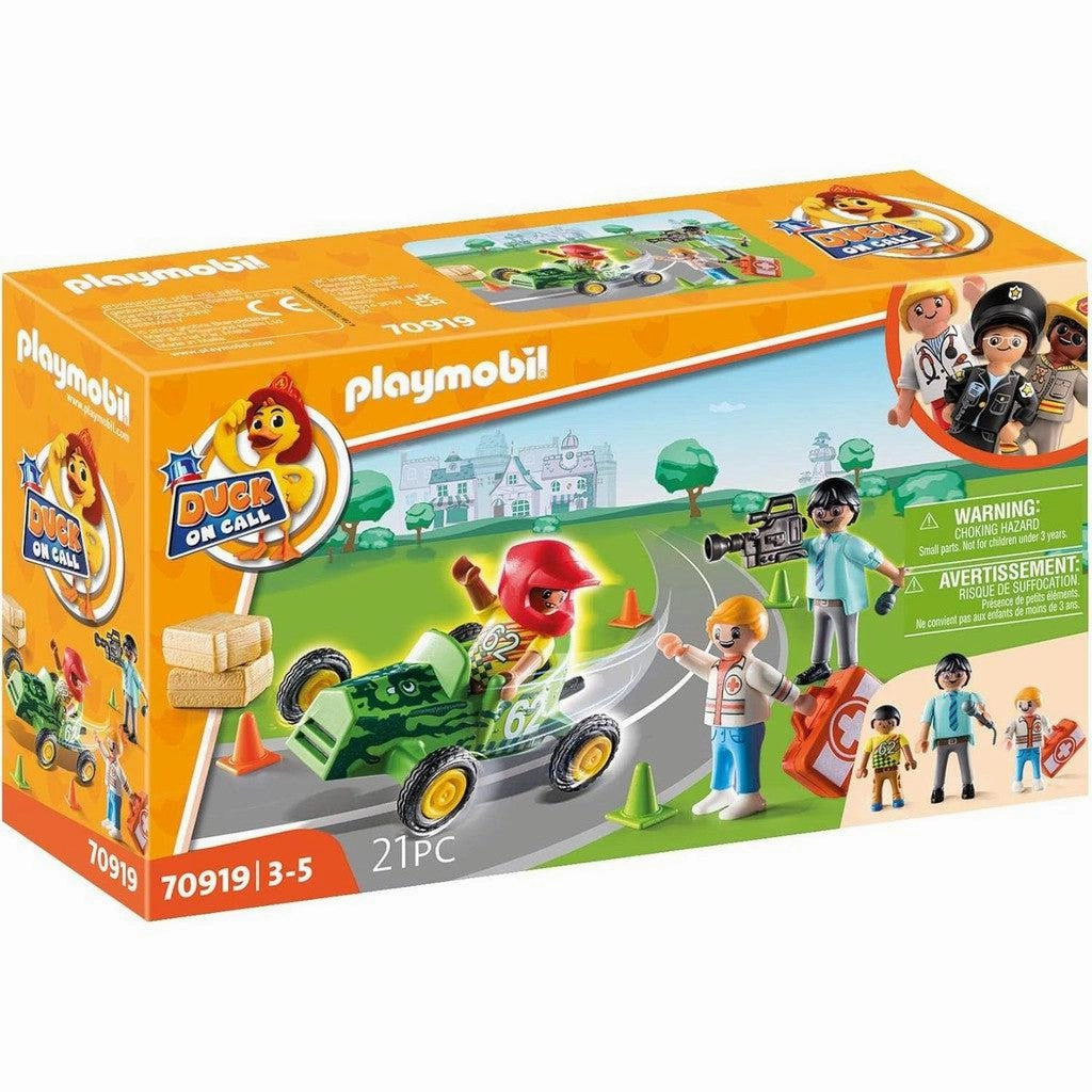 Playmobil Toys Ambulance Action: Help the Racing Driver Duck On Call