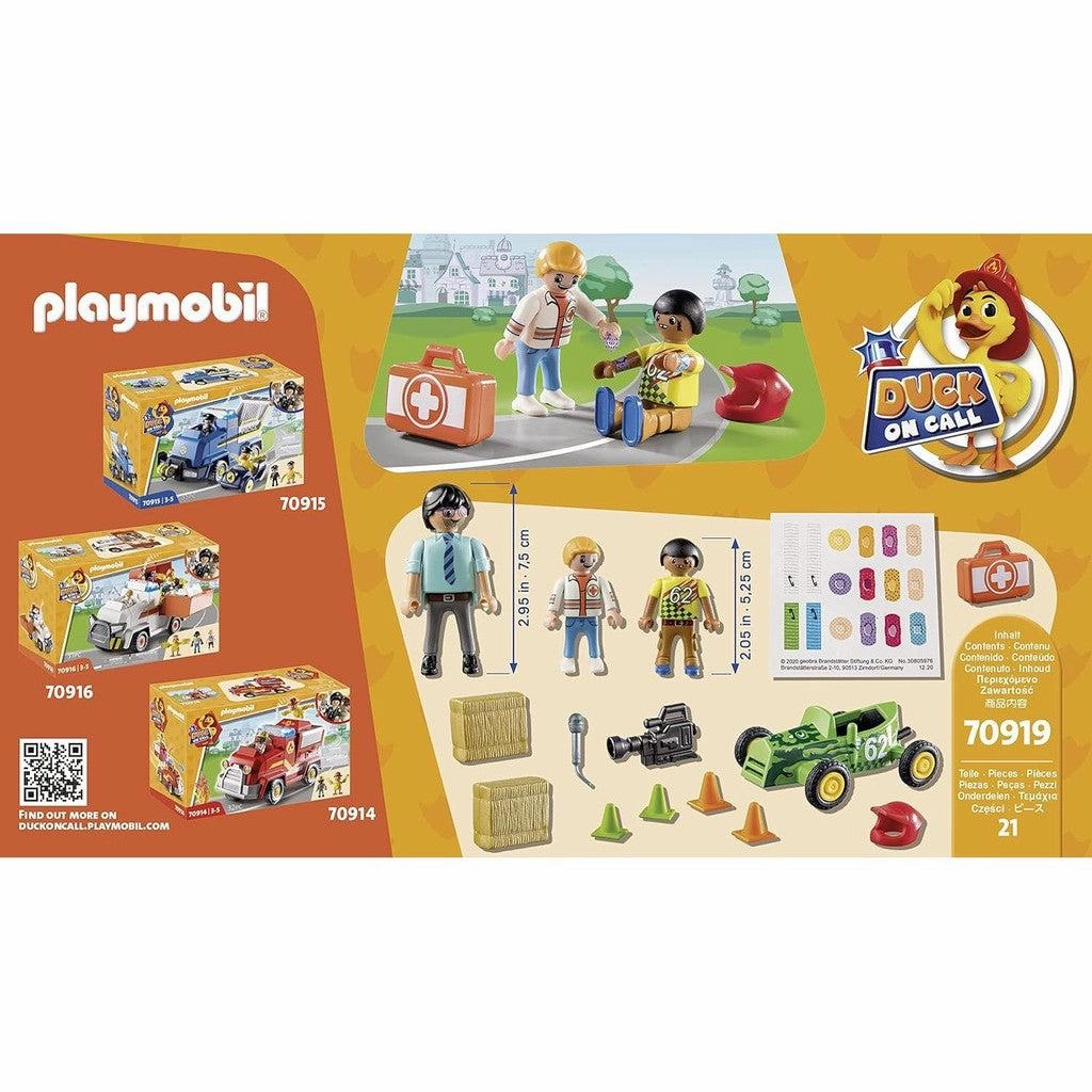 Playmobil Toys Ambulance Action: Help the Racing Driver Duck On Call