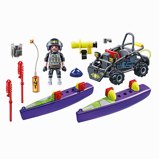 Playmobil Toys City Action - Tactical Unit Multi Terrain Quad 71147