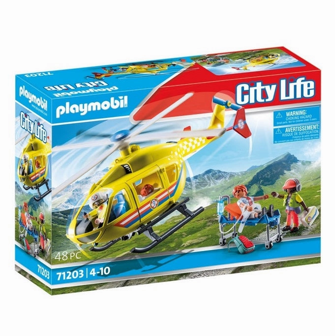 Playmobil Toys City Life - Medical Rescue Helicopter 71203