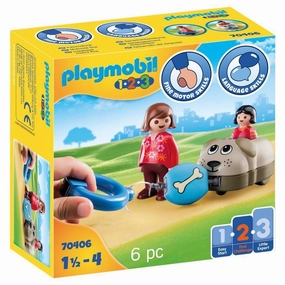 Playmobil Toys Dog Train Car Play Set