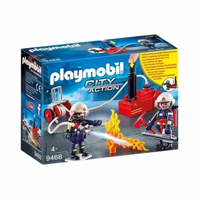 Playmobil Toys Firefighters with Water Pump