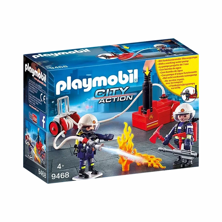 Playmobil Toys Firefighters with Water Pump