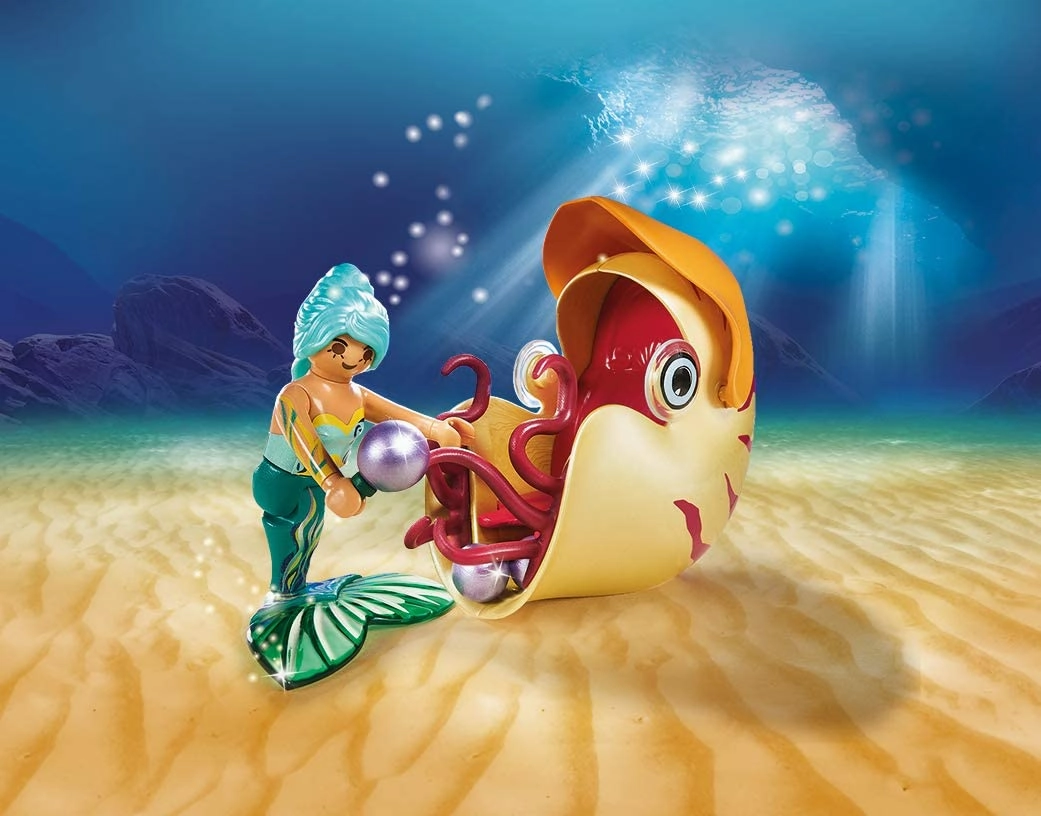 Playmobil Toys Magic - Mermaid with Sea Snail Gondola 70098