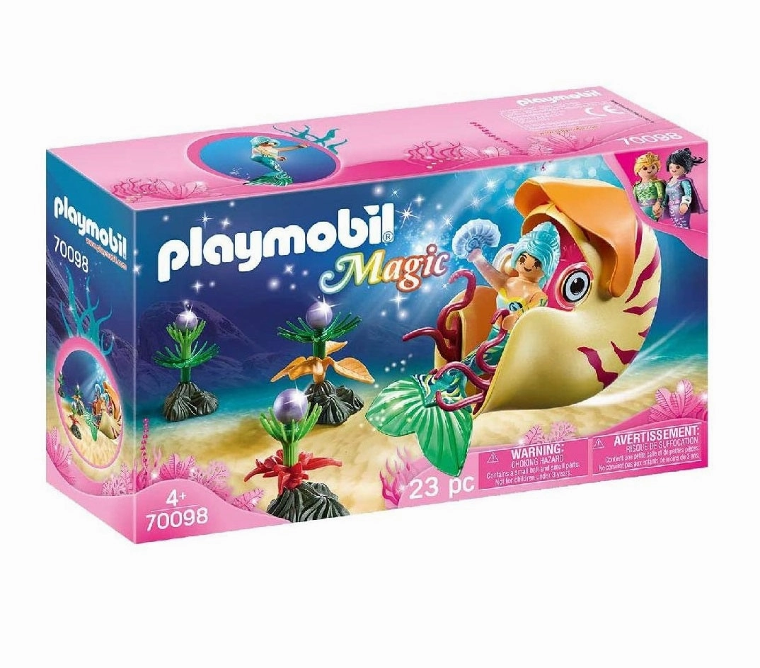 Playmobil Toys Magic - Mermaid with Sea Snail Gondola 70098