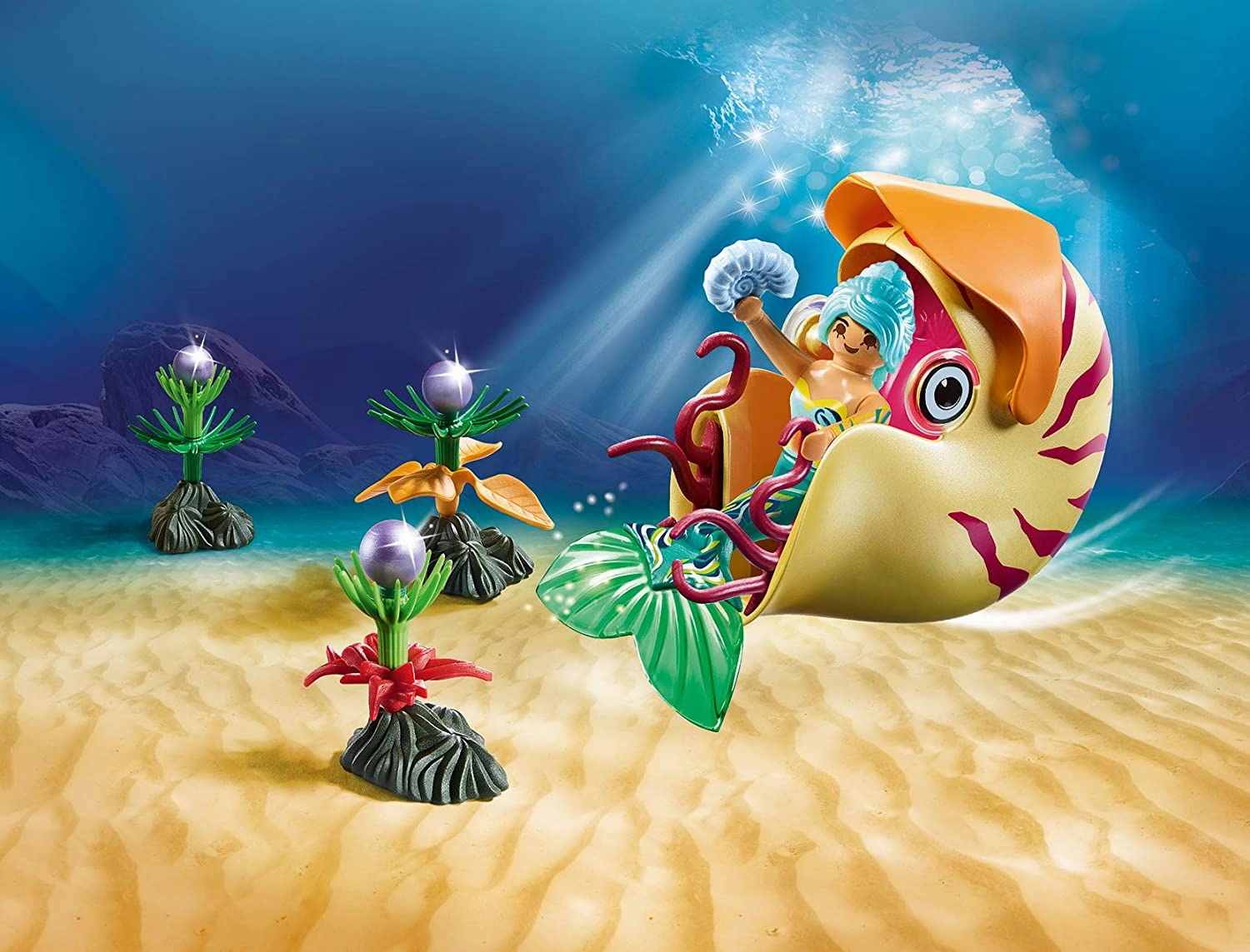 Playmobil Toys Magic - Mermaid with Sea Snail Gondola 70098