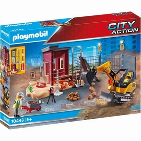Playmobil Toys Mini Excavator with Building Section