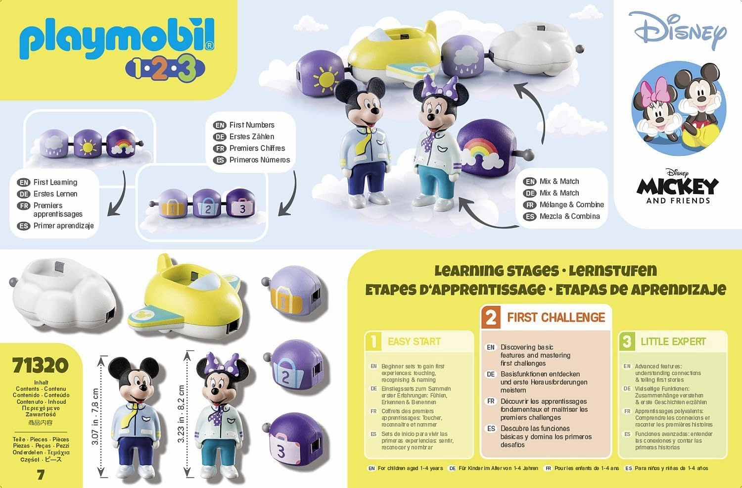 Playmobil Toys Playmobil 1.2.3 Disney Mickey & Minnie's Cloud Ride