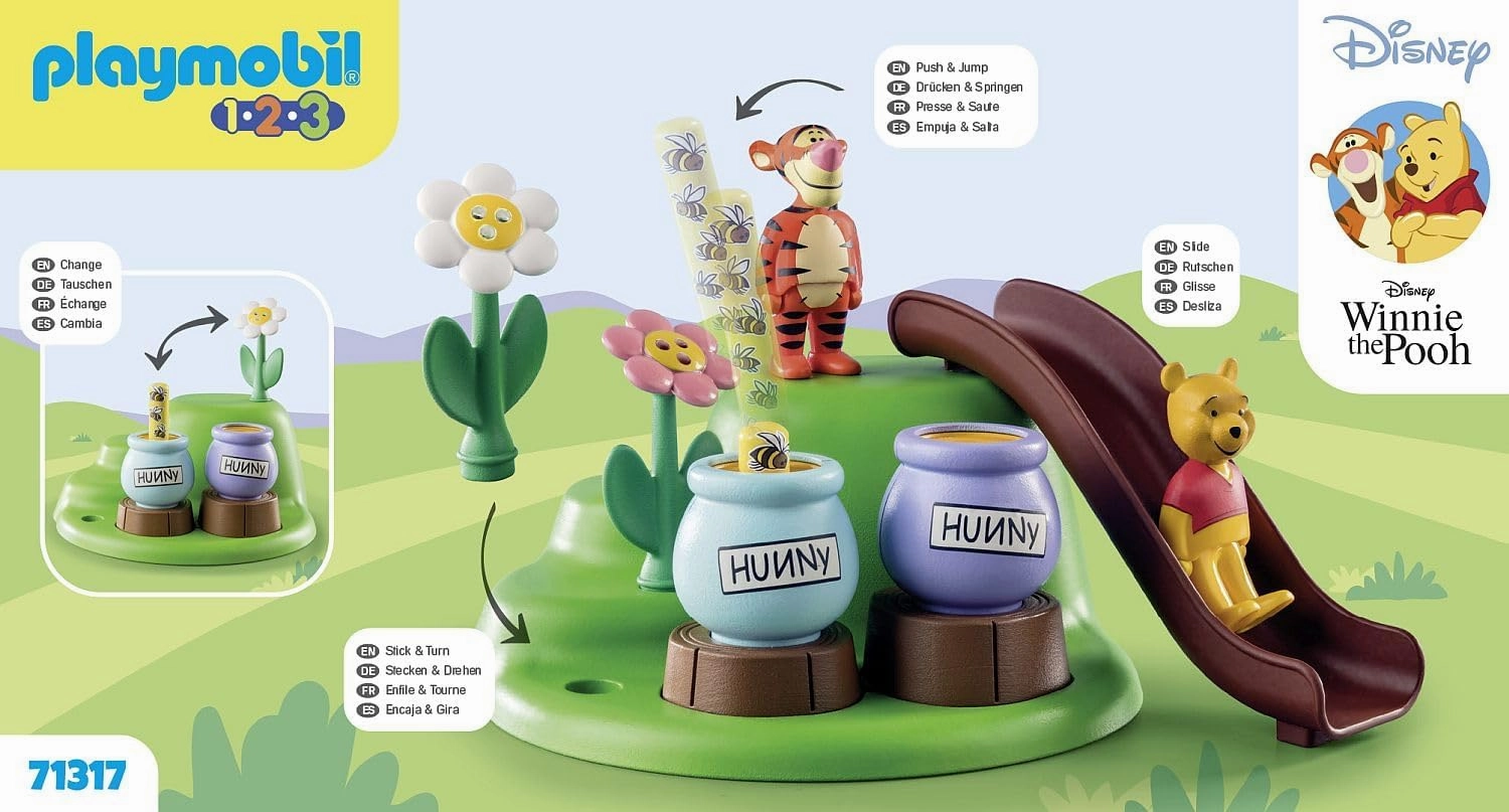 Playmobil Toys Playmobil 1.2.3 Disney Winnie & Tigger's Bee Garden
