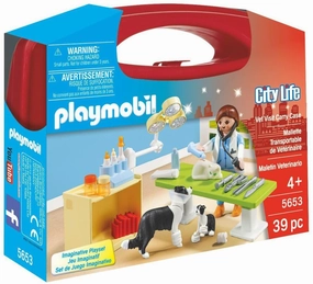 Playmobil Toys Playmobil 5653 City Life Collectable Small Vet Carry Case