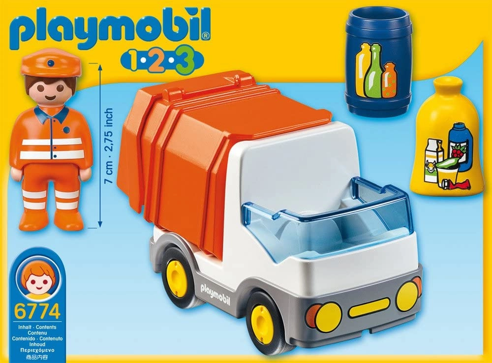 Playmobil Toys Playmobil 6774 1.2.3 Recycling Truck with Sorting Function
