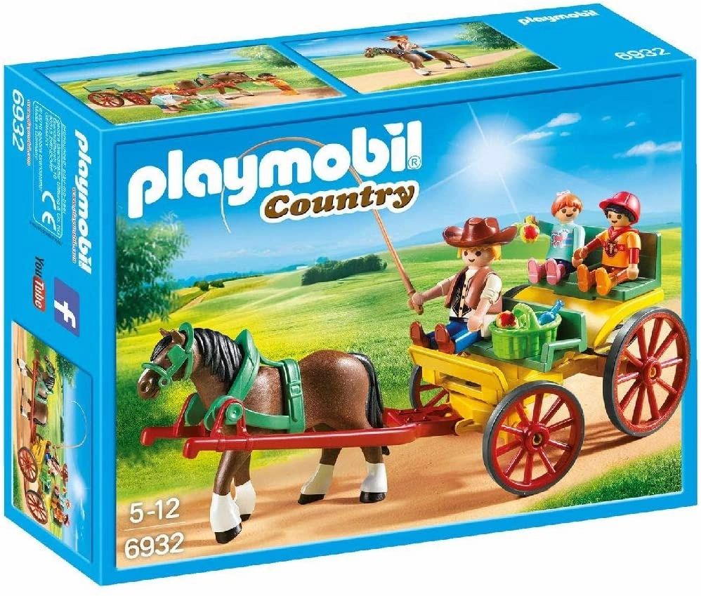 Playmobil Toys Playmobil 6932 Country Horse-Drawn Wagon with Children and Driver