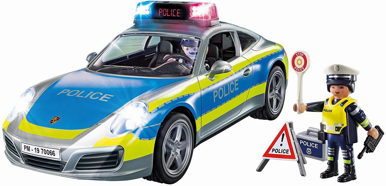 Playmobil Toys Playmobil 70066 Porsche 911 Carrera 4S Police Car with Lights and Sound