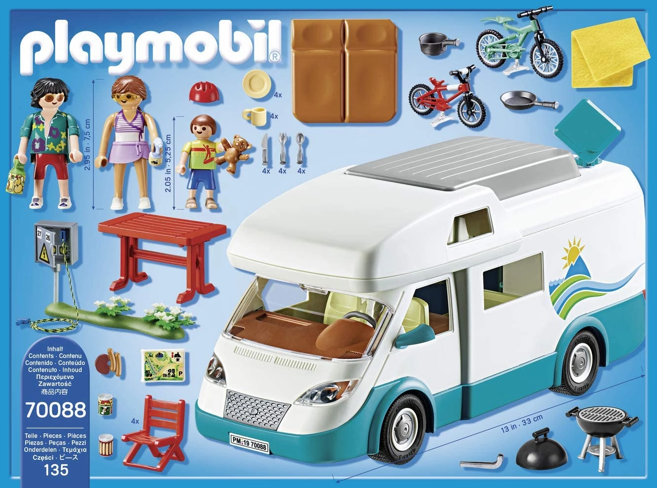 Playmobil Toys Playmobil 70088 Family Fun Camper Van with Furniture