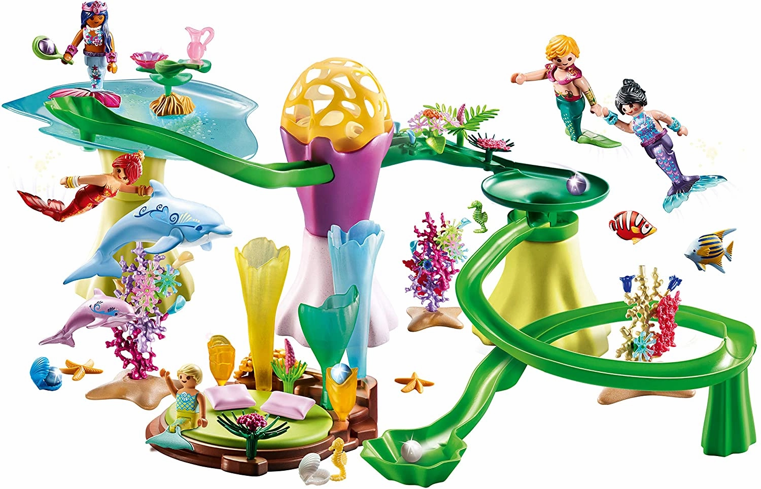 Playmobil Toys Playmobil 70094 Magic Mermaids Coral Marble Run with Illuminated Dome