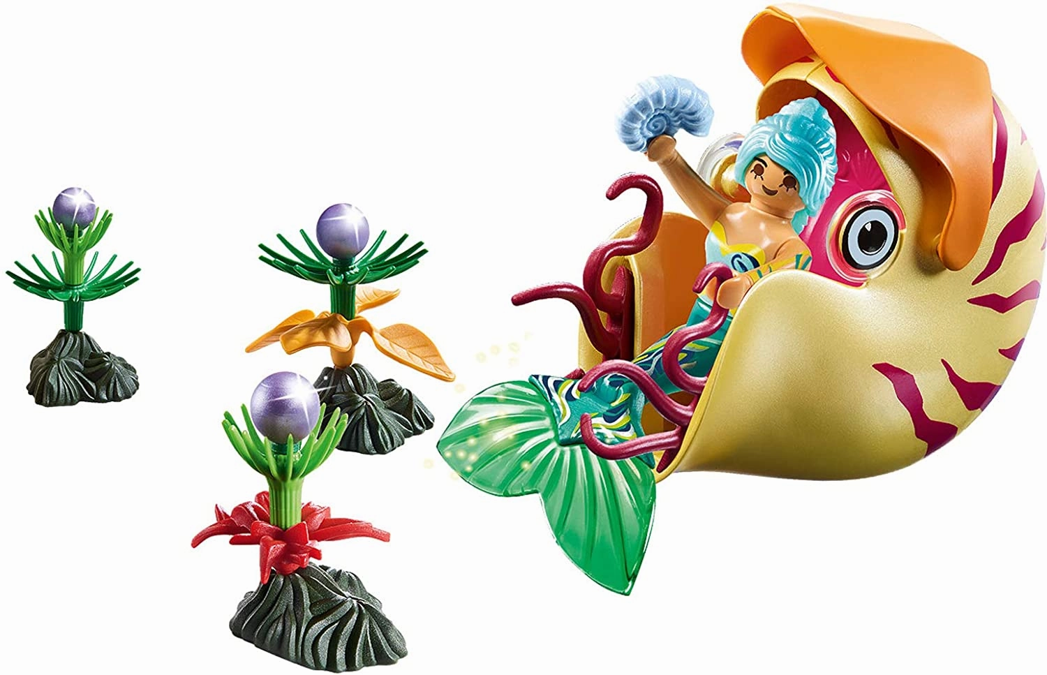Playmobil Toys Playmobil 70098 Magic Mermaid with Snail Gondola, Colourful