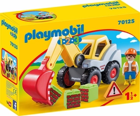 Playmobil Toys Playmobil 70125 1.2.3 Shovel Excavator for Children 18 Months 