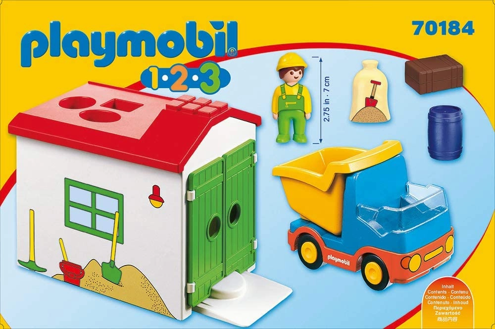 Playmobil Toys Playmobil 70184 1.2.3 Garbage Truck for Children 18 Months 