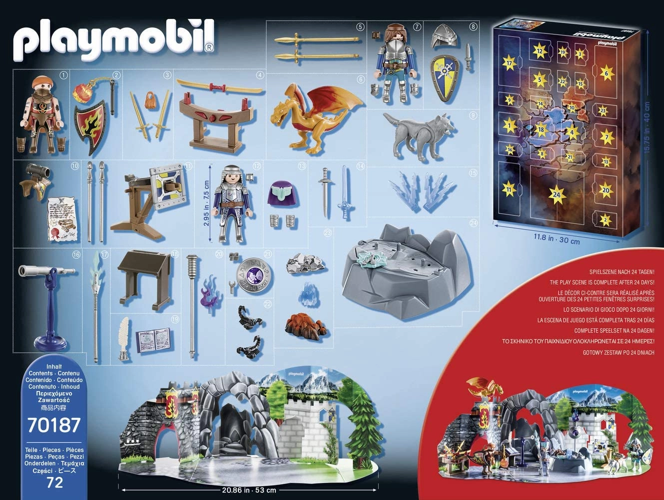 Playmobil Toys Playmobil 70187 Knights of Novelmore Advent Calendar