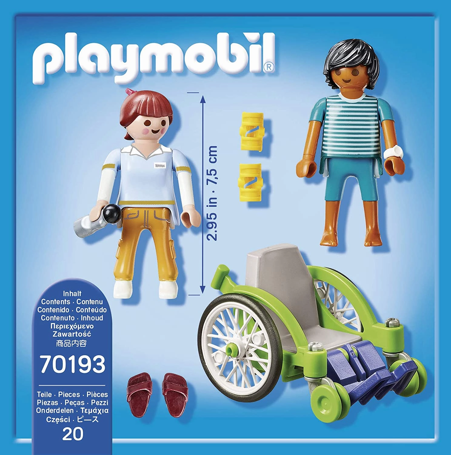 Playmobil Toys Playmobil 70193 City Life Wheelchair Patient 4 Colourful