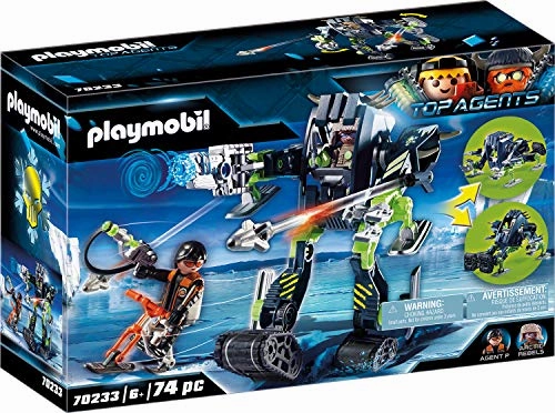 Playmobil Toys PLAYMOBIL 70233 Top Agents V Arctic Rebels Ice Robot, for Children Ages 6 