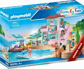 Playmobil Toys Playmobil 70279 Family Fun Waterfront Ice Cream Shop, for Children Ages 4 